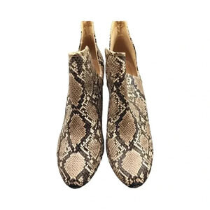 Lane Bryant Wide Width Snakeskin Booties Size 11W NWOT Ankle Boots Block Heel